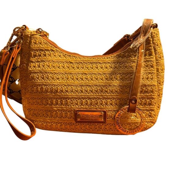 Bebe Eva Straw Small shoulder Bag Set - Picture 4 of 8